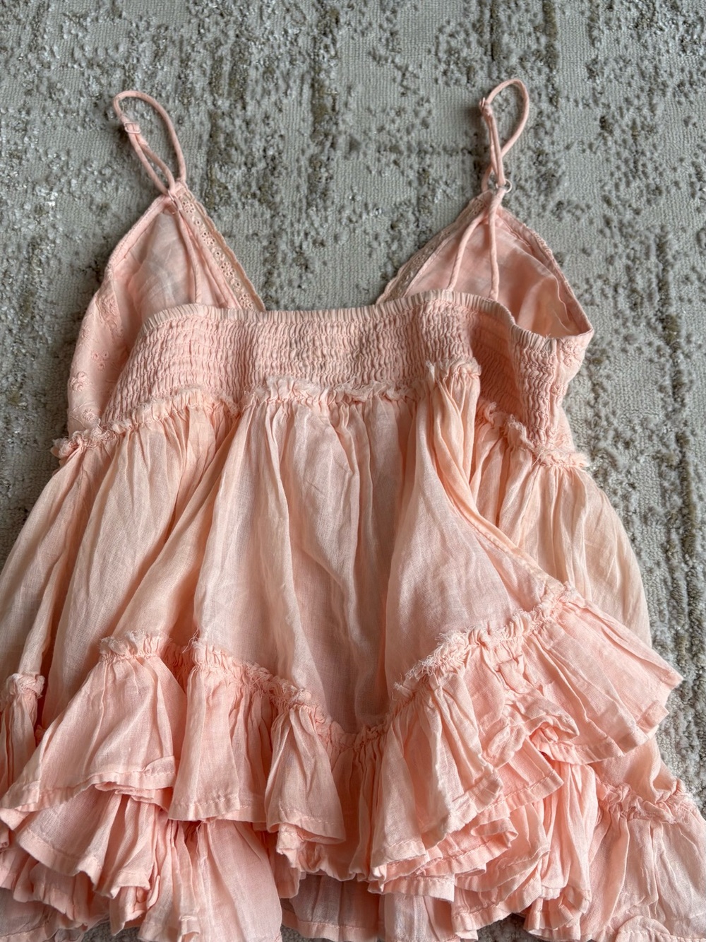 Rebellion Soft Blush Lace-Trim Spaghetti Strap Camisole - Picture 3 of 6